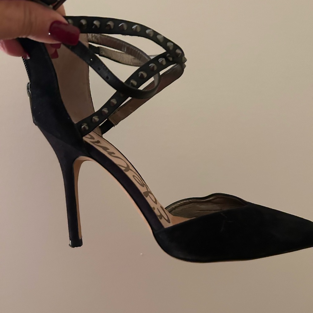 Sam Edelman Black Studded Heels - Picture 2 of 3